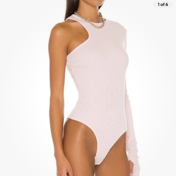 Agolde Tops - Agolde Pink One Sleeve Bodysuit Women’s Size Medium